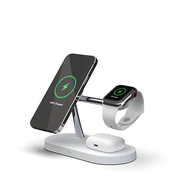 3-in-1 Magnetic Wireless Charger Charging Station - Tophatter Daily Deals