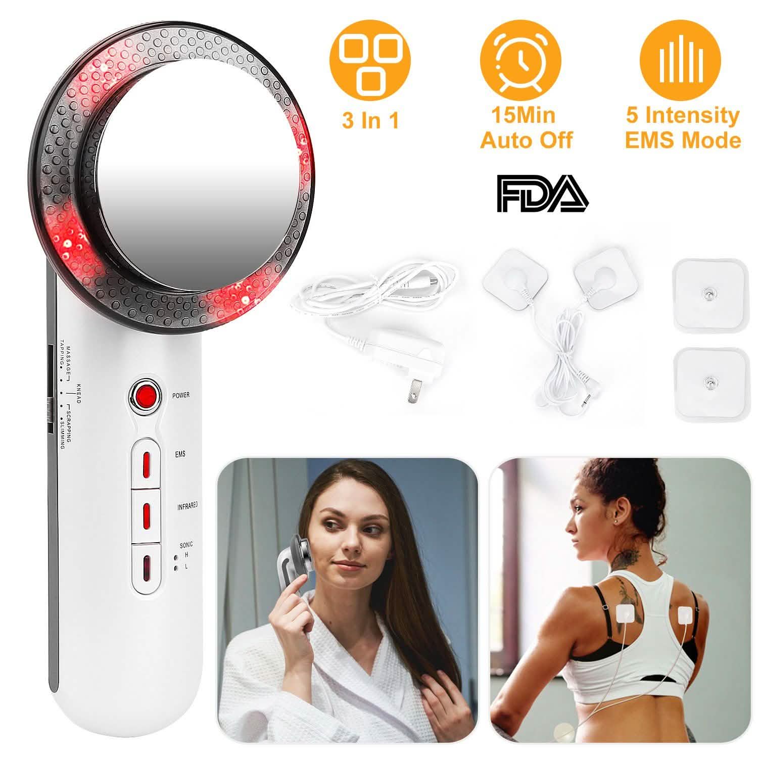 3-in-1 Multifunctional EMS Infrared Massager Fat Remover Beauty & Personal Care - Tophatter Daily Deals