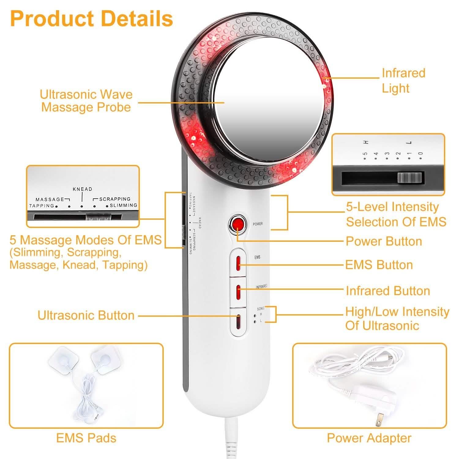 3-in-1 Multifunctional EMS Infrared Massager Fat Remover Beauty & Personal Care - Tophatter Daily Deals