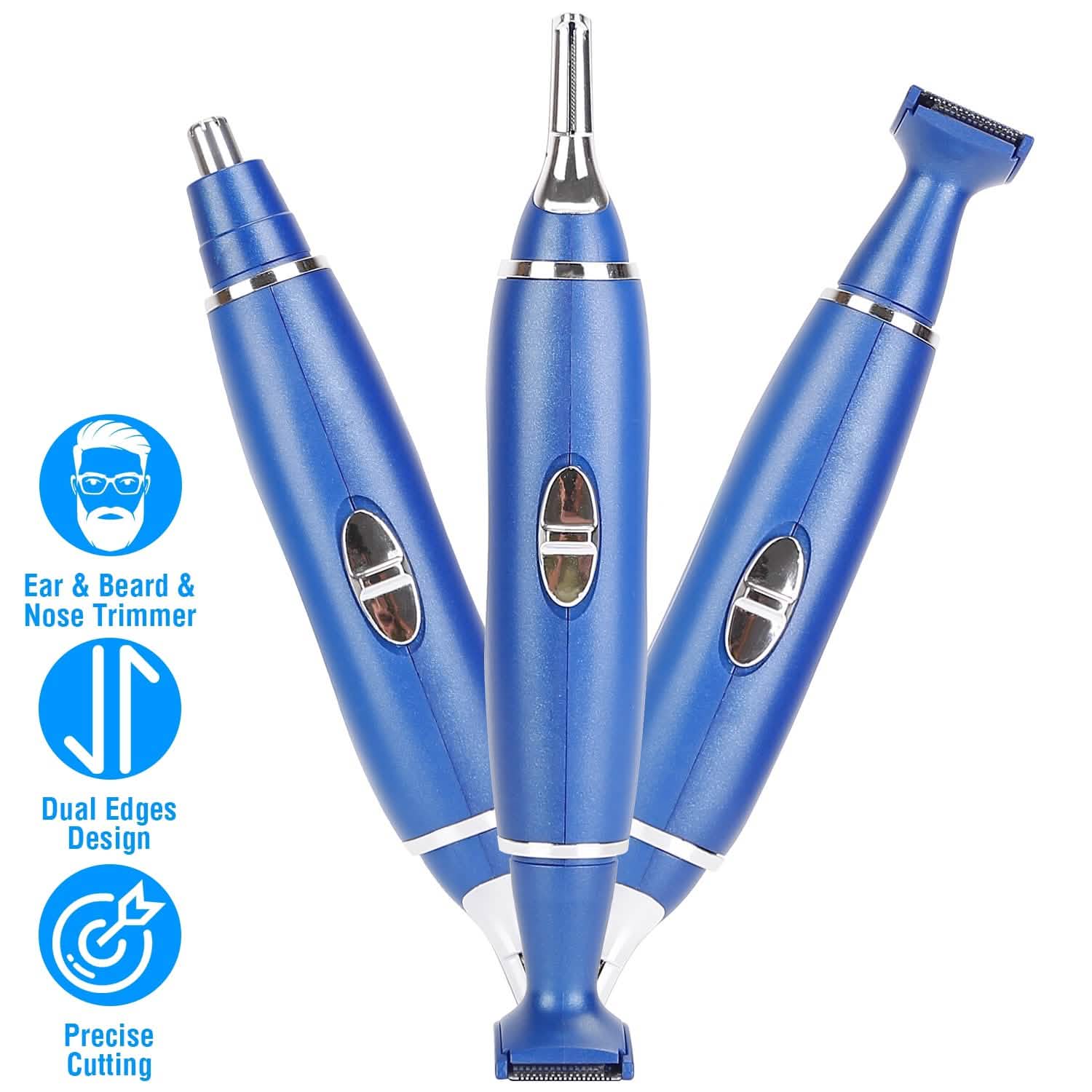 3-in-1 Nose Hair Eyebrow Beard Trimmer Men's Grooming - Tophatter Daily Deals