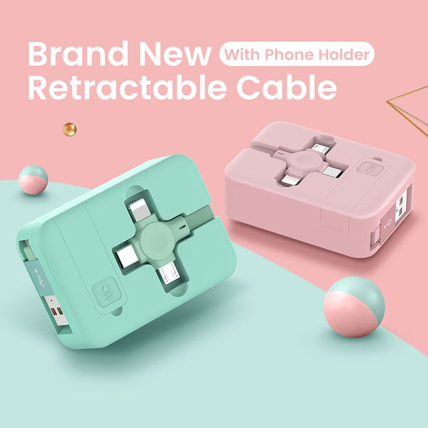 3-in-1 Portable Retractable Charging Cable Charging Cable - Tophatter Daily Deals