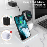 3-in-1 Qi-Certified 15W Fast Charging Station Charging Station - Tophatter Daily Deals
