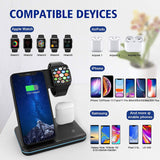 3-in-1 Qi-Certified 15W Fast Charging Station Charging Station - Tophatter Daily Deals