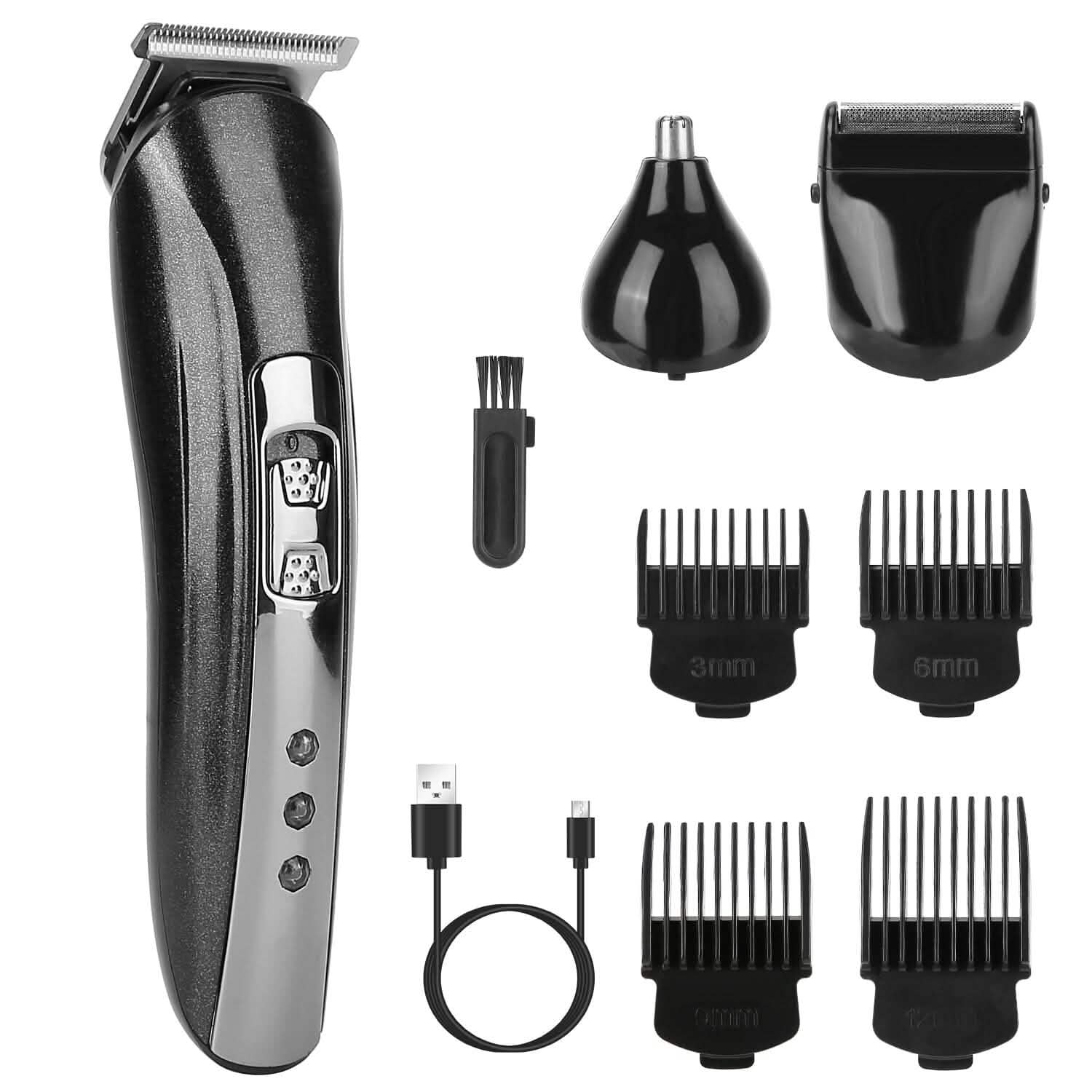 3-in-1 Rechargeable Hair Clipper Cordless Hair Trimmer Shaver Men's Grooming - Tophatter Daily Deals