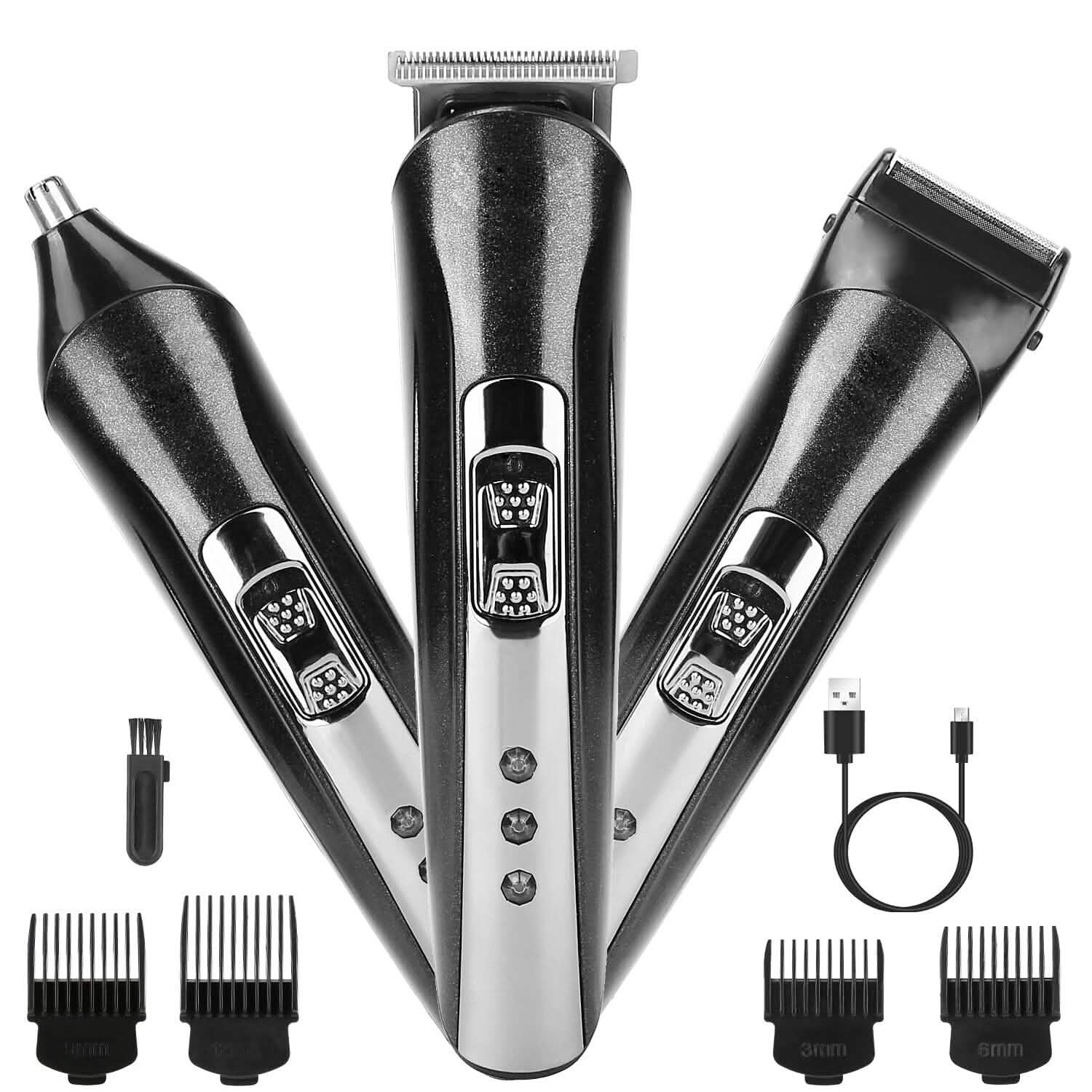 3-in-1 Rechargeable Hair Clipper Cordless Hair Trimmer Shaver Men's Grooming - Tophatter Daily Deals