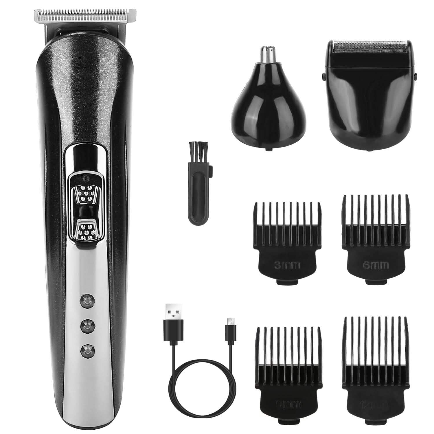 3-in-1 Rechargeable Hair Clipper Cordless Hair Trimmer Shaver Men's Grooming - Tophatter Daily Deals