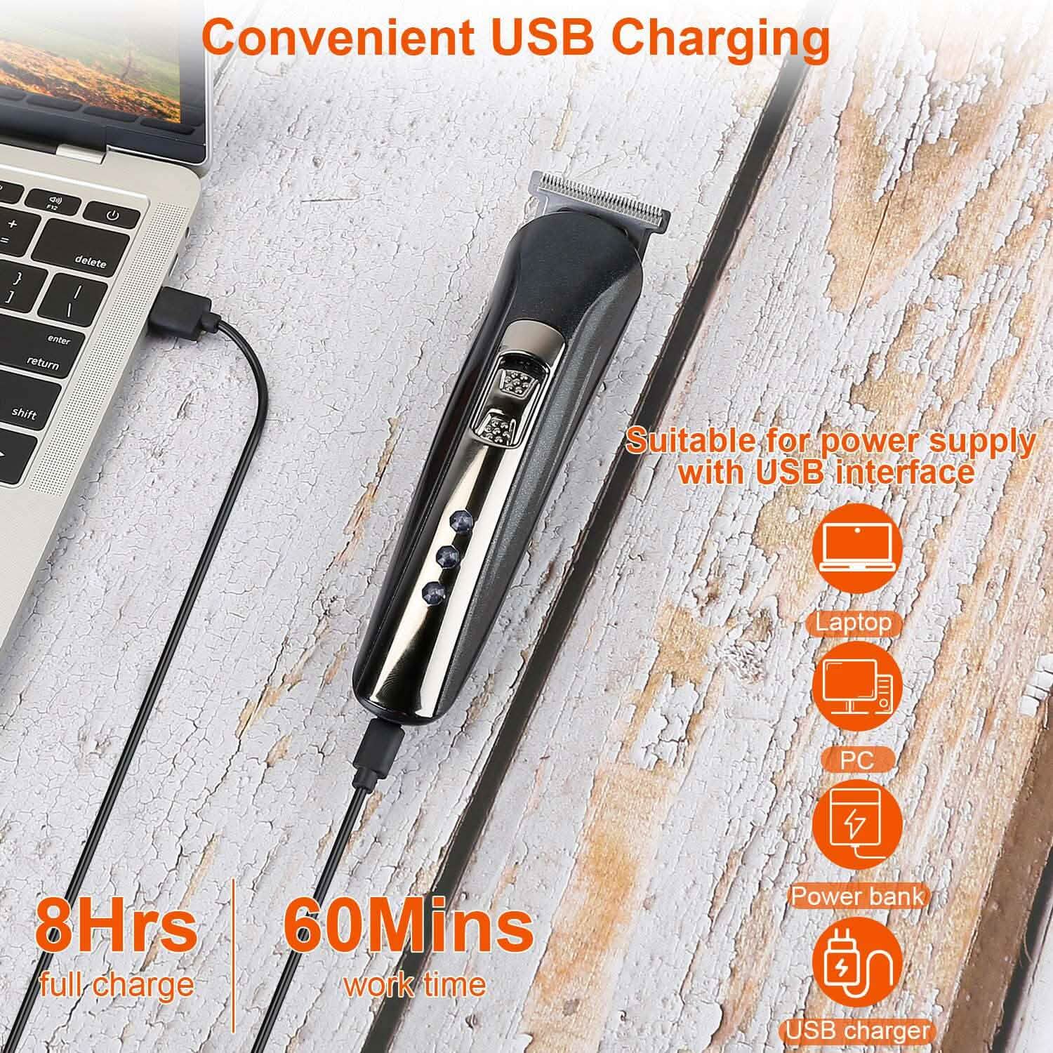 3-in-1 Rechargeable Hair Clipper Cordless Hair Trimmer Shaver Men's Grooming - Tophatter Daily Deals