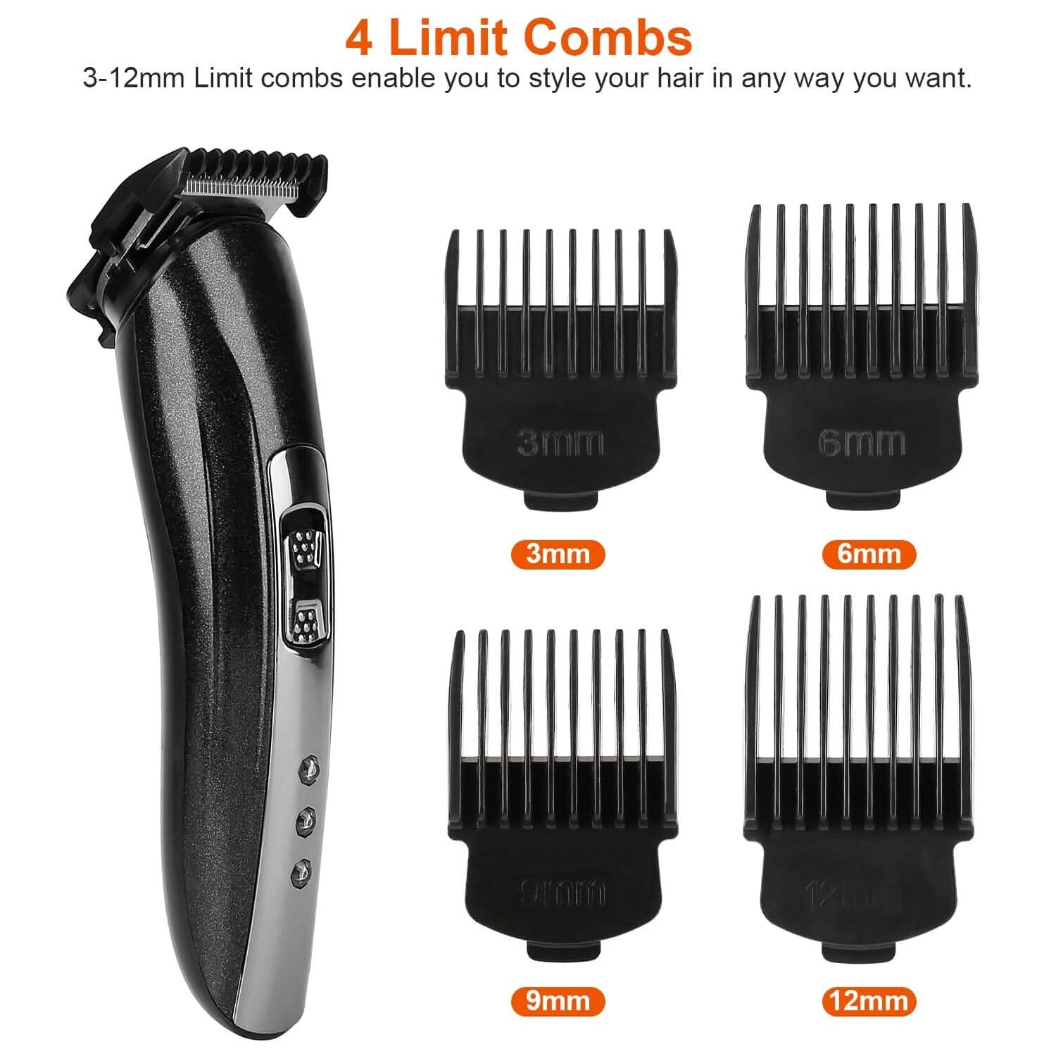 3-in-1 Rechargeable Hair Clipper Cordless Hair Trimmer Shaver Men's Grooming - Tophatter Daily Deals