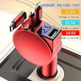 3-in-1 Retractable Car Phone Charger Phone Chargers - Tophatter Daily Deals
