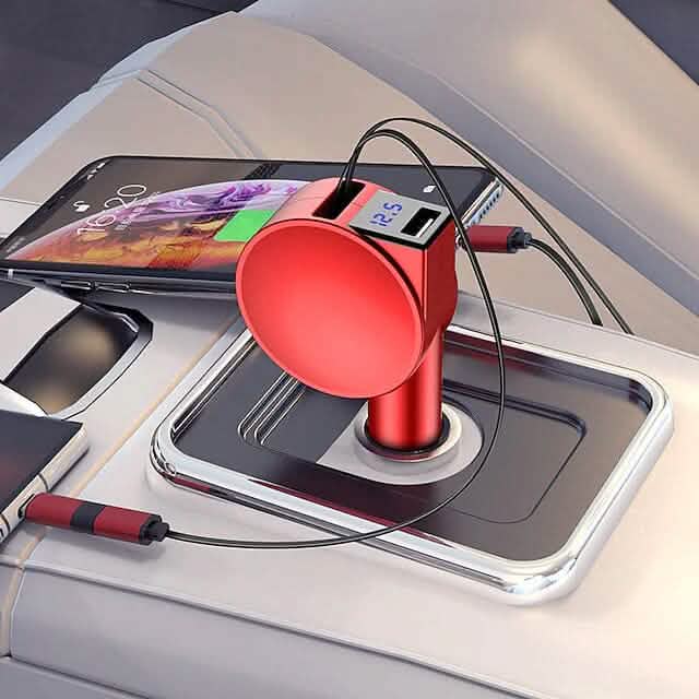 3-in-1 Retractable Car Phone Charger Phone Chargers - Tophatter Daily Deals