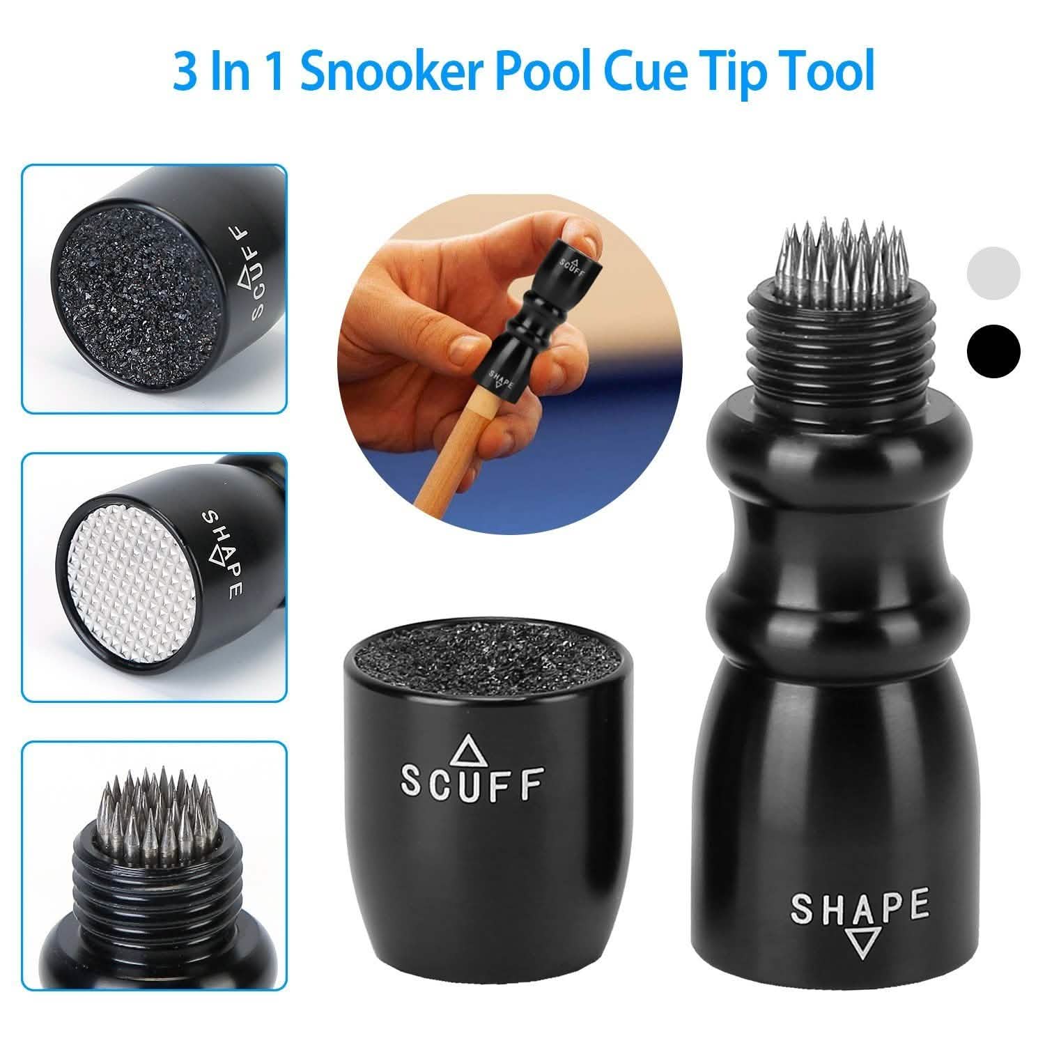 3-in-1 Snooker Pool Cue Tip Tool Outdoor Recreation - Tophatter Daily Deals