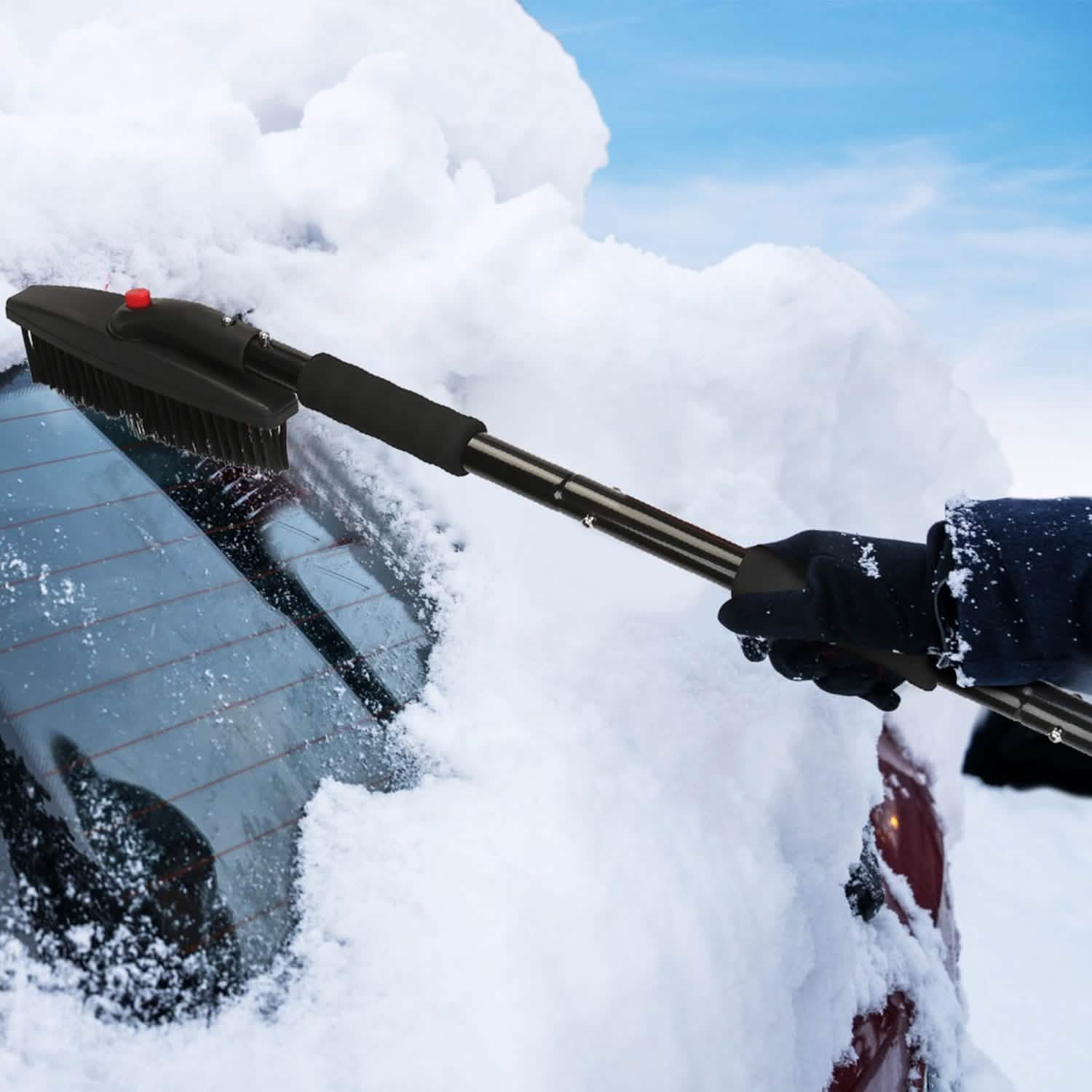 3-in-1 Snow Shovel Kit Brush Ice Scraper Automotive - Tophatter Daily Deals