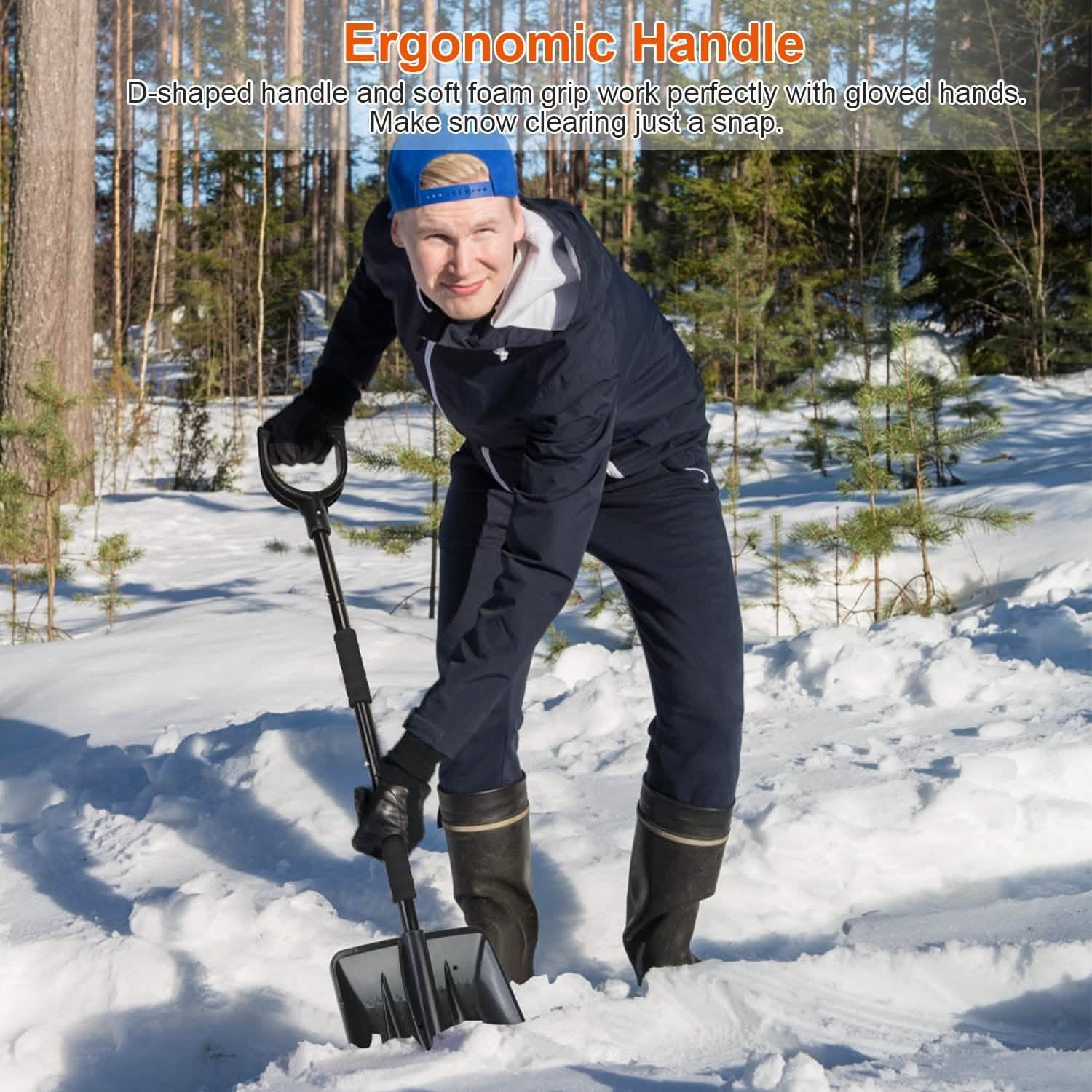 3-in-1 Snow Shovel Kit Brush Ice Scraper Automotive - Tophatter Daily Deals