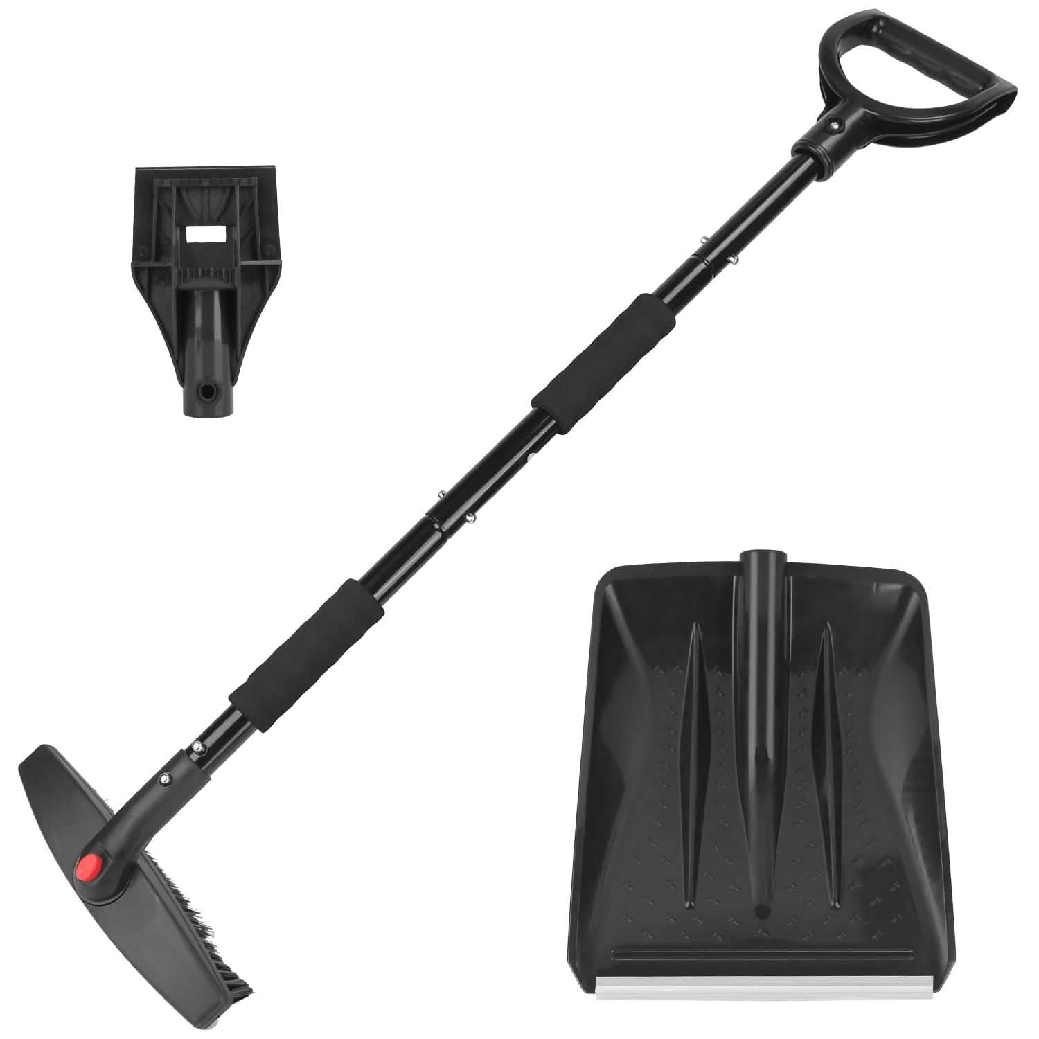 3-in-1 Snow Shovel Kit Brush Ice Scraper Automotive - Tophatter Daily Deals
