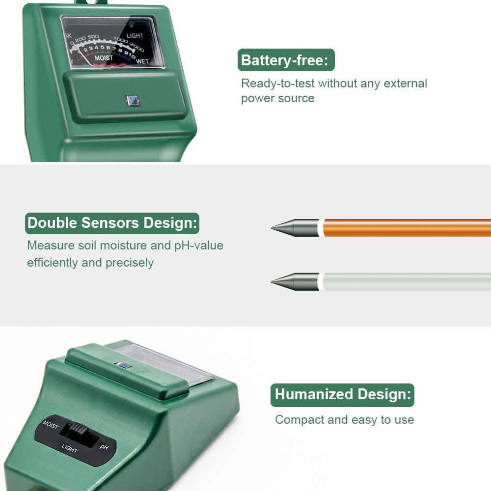 3-in-1 Soil Moisture/Light/pH Tester Garden & Patio - Tophatter Daily Deals