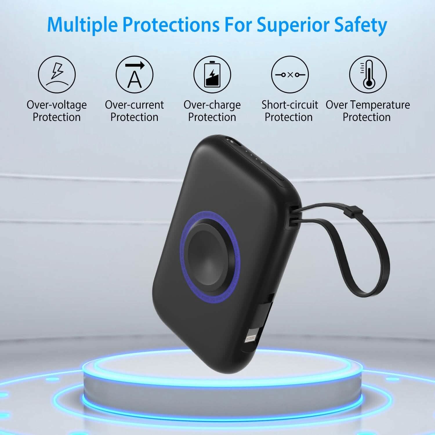 3-in-1 Wireless Charger Portable Magnetic Power Bank Mobile Accessories - Tophatter Daily Deals