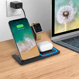 3-in-1 Wireless Fast Charging Station Dock Foldable Mobile Accessories - Tophatter Daily Deals