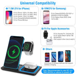 3-in-1 Wireless Fast Charging Station Dock Foldable Mobile Accessories - Tophatter Daily Deals