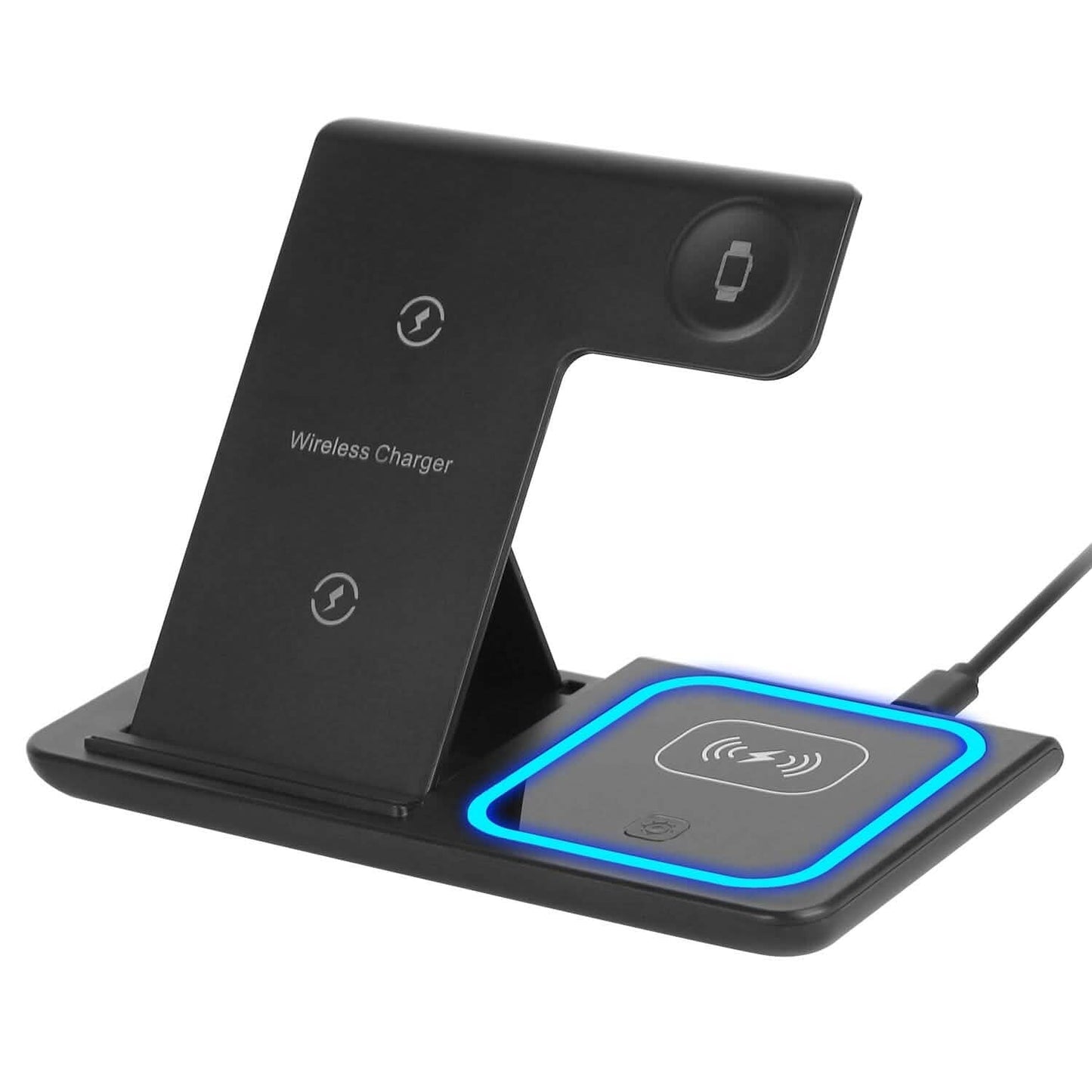 3-in-1 Wireless Fast Charging Station Dock Foldable Mobile Accessories - Tophatter Daily Deals