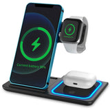 3-in-1 Wireless Fast Charging Station Dock Foldable Mobile Accessories - Tophatter Daily Deals