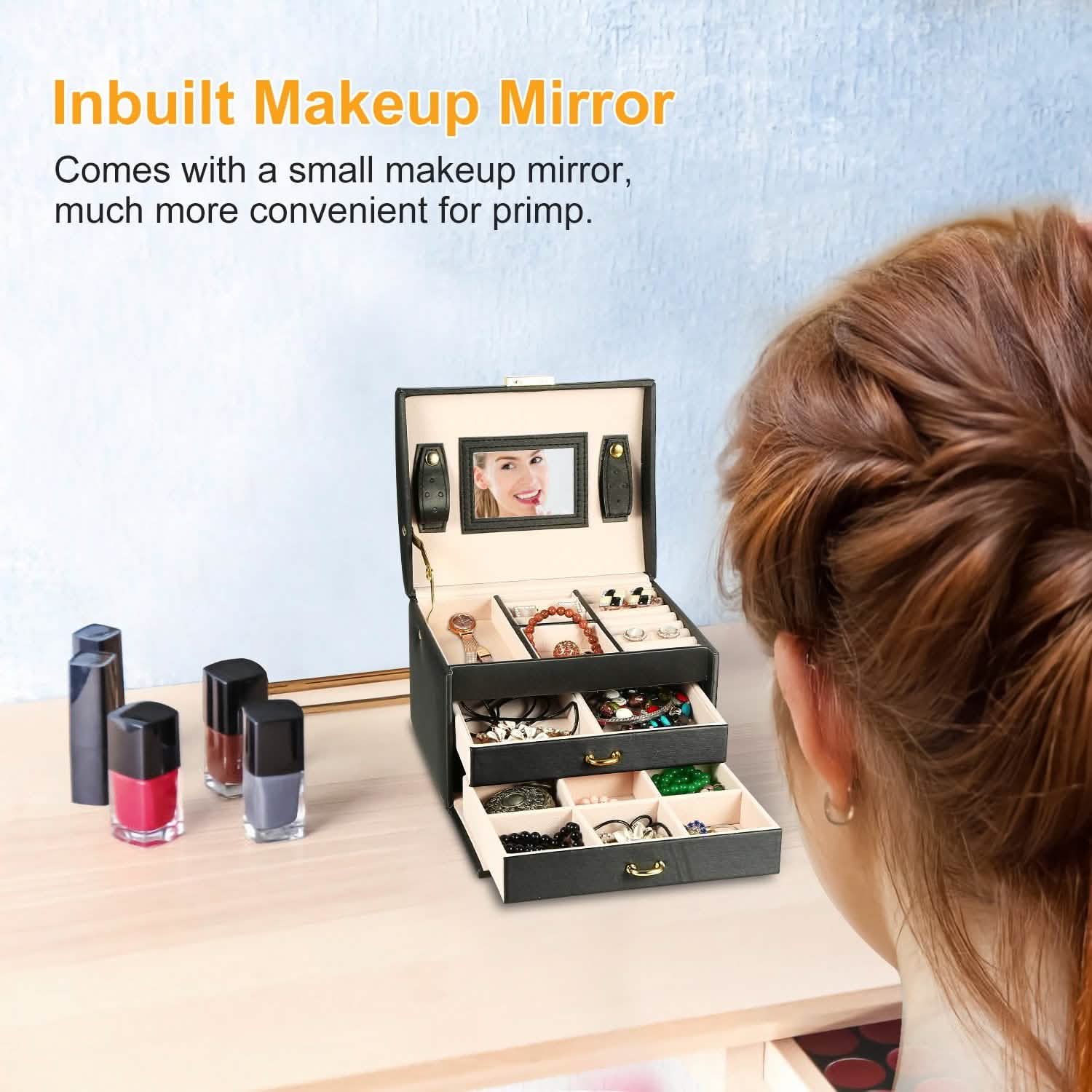 3-Layer Jewelry Case Organizer Storage & Organization - Tophatter Daily Deals