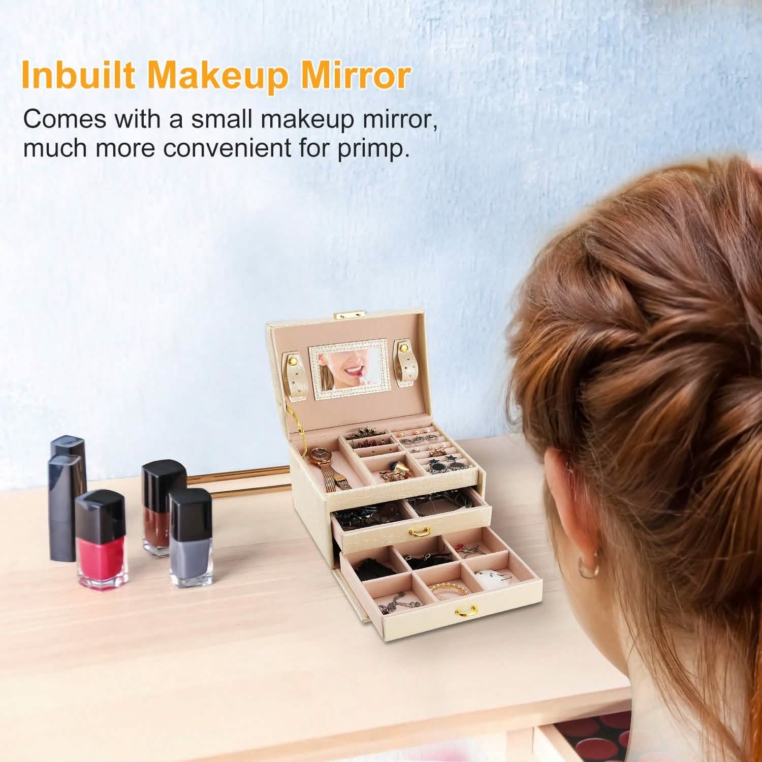 3-Layer Jewelry Case Organizer Storage & Organization - Tophatter Daily Deals