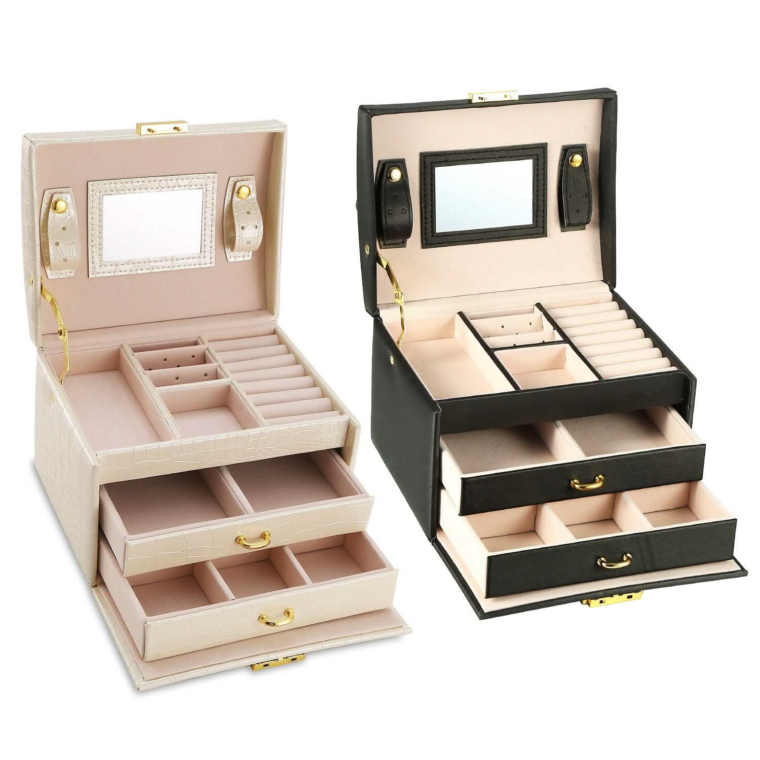 3-Layer Jewelry Case Organizer Storage & Organization - Tophatter Daily Deals