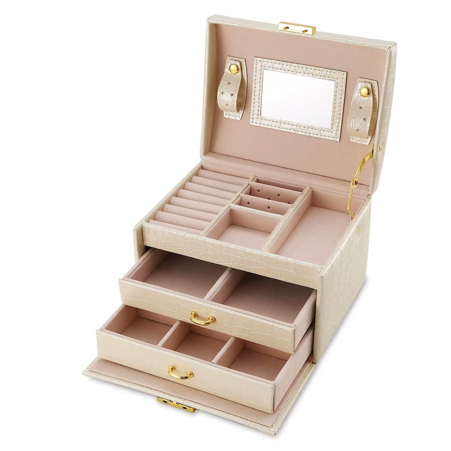3-Layer Jewelry Case Organizer Pink Storage & Organization - Tophatter Daily Deals