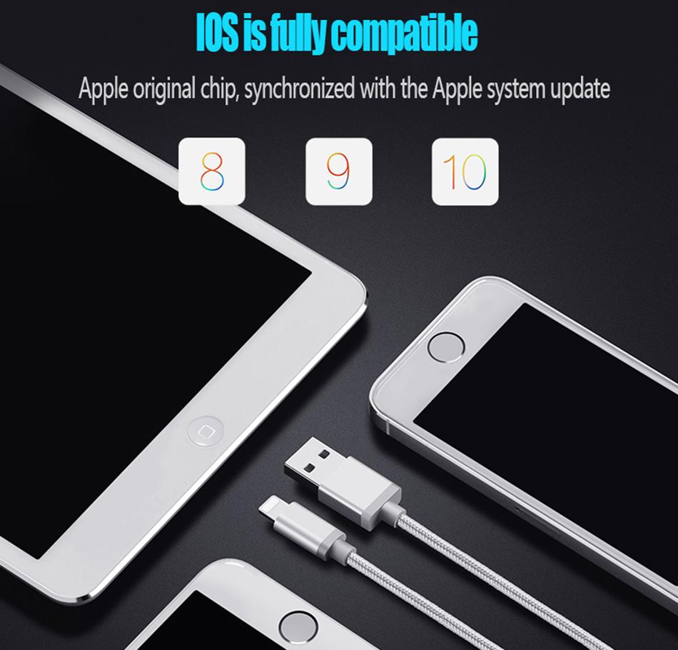 3-Pack: 10FT Heavy Duty Braided iPhone Lightning USB Cable Charging Cable - Tophatter Daily Deals