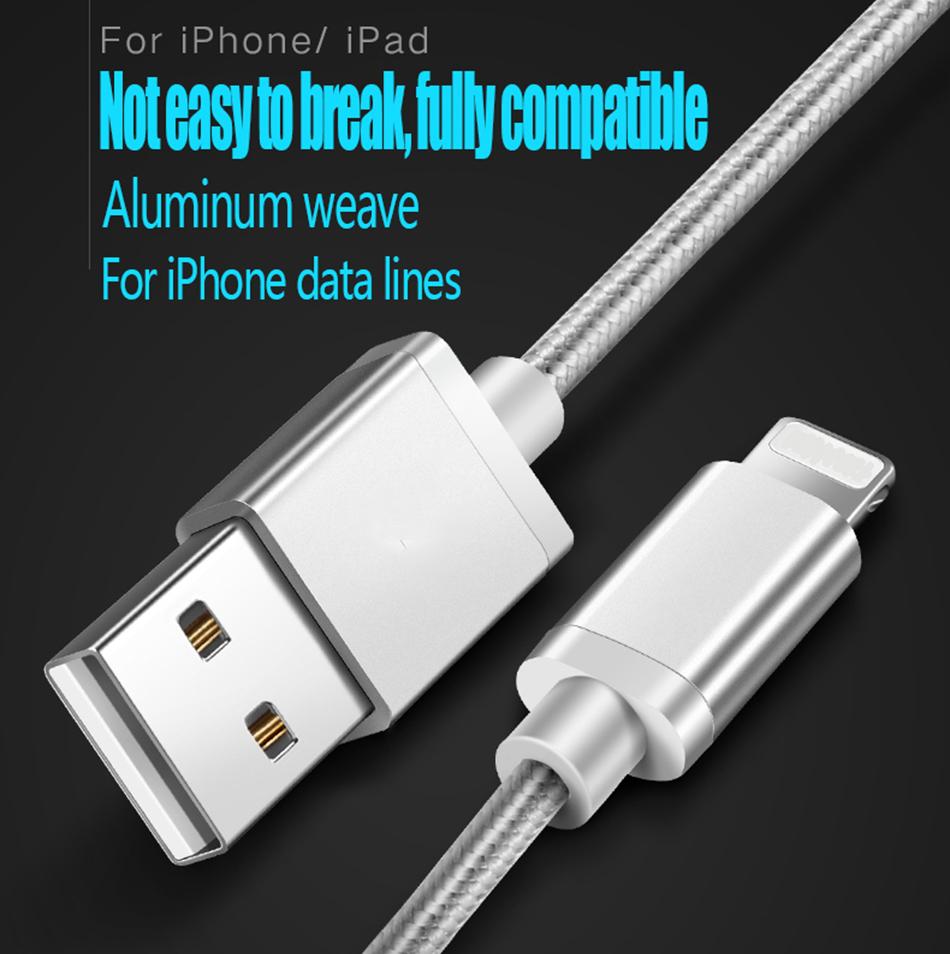 3-Pack: 10FT Heavy Duty Braided iPhone Lightning USB Cable Charging Cable - Tophatter Daily Deals