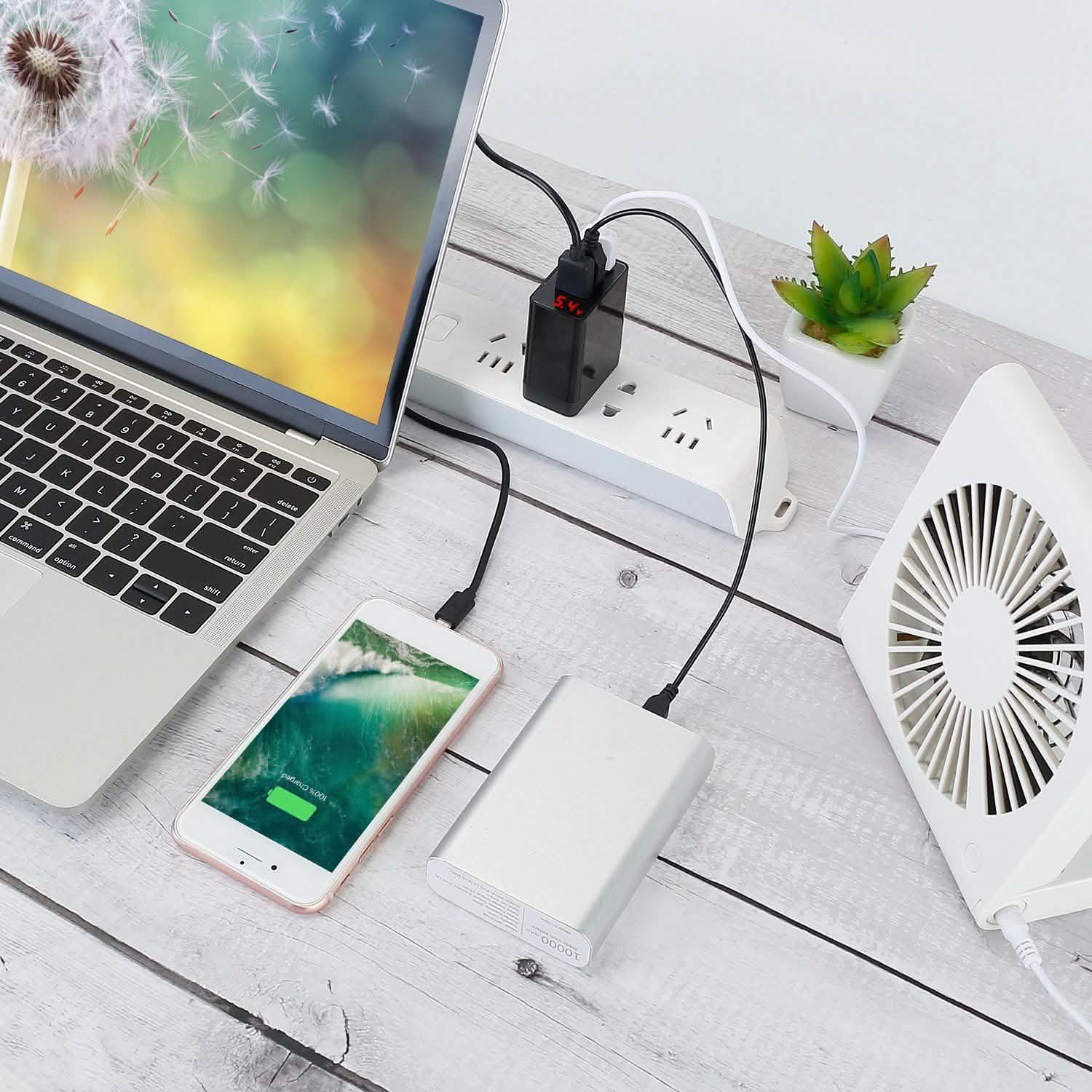 3-Pack: 3-Port USB Hub Charger Wall Power Charging Plug Adapter Mobile Accessories - Tophatter Daily Deals