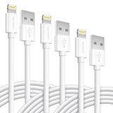 3-Pack: 4 Ft. Overtime Apple MFi Certified Lightning Cable Charging Cable - Tophatter Daily Deals