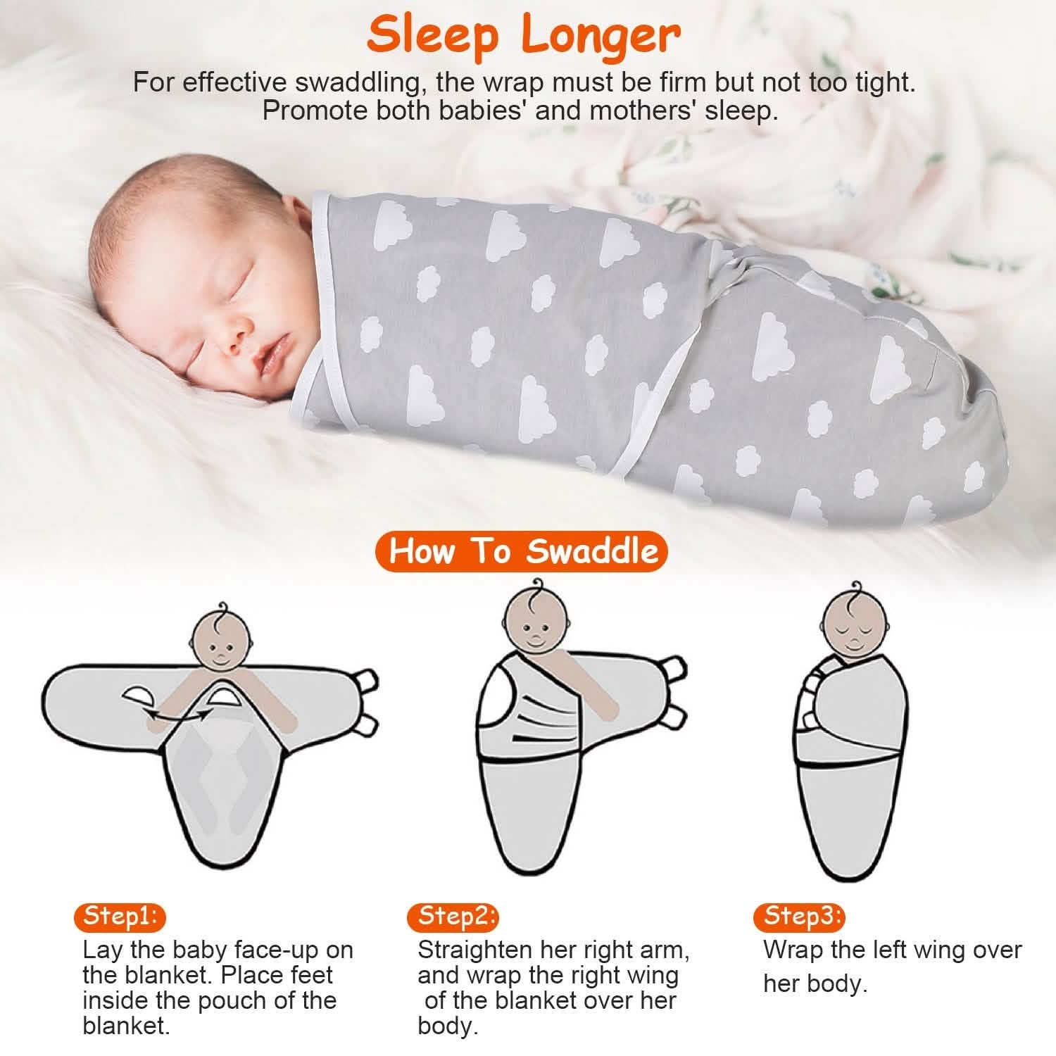 3-Pack: Baby New Born Swaddle Wrap Baby Gear - Tophatter Daily Deals