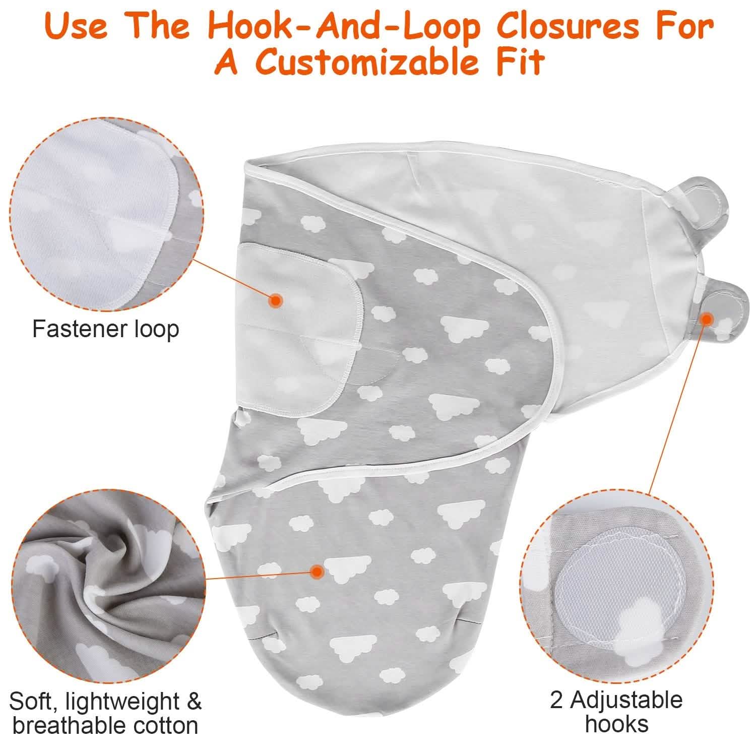 3-Pack: Baby New Born Swaddle Wrap Baby Gear - Tophatter Daily Deals