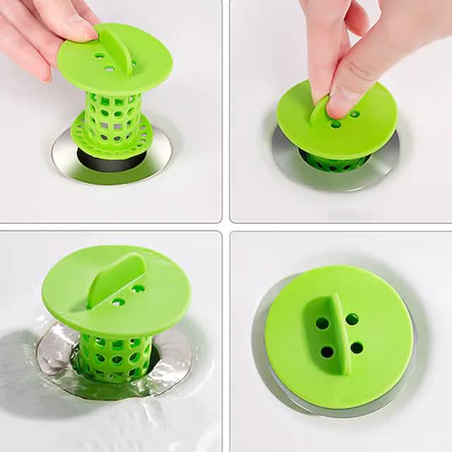 3-Pack: Bathroom Drain Hair Catcher Bath Stopper Plug Sink Bath - Tophatter Daily Deals