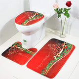 3-Pack: Christmas Bathroom Rugs Set Seasonal Decor - Tophatter Daily Deals