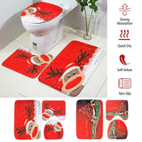 3-Pack: Christmas Bathroom Rugs Set Seasonal Decor - Tophatter Daily Deals