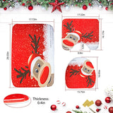 3-Pack: Christmas Bathroom Rugs Set Seasonal Decor - Tophatter Daily Deals