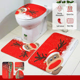3-Pack: Christmas Bathroom Rugs Set Seasonal Decor - Tophatter Daily Deals