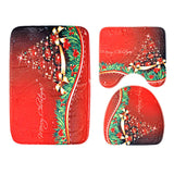 3-Pack: Christmas Bathroom Rugs Set Type 1 Seasonal Decor - Tophatter Daily Deals
