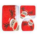 3-Pack: Christmas Bathroom Rugs Set Type 2 Seasonal Decor - Tophatter Daily Deals