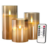 3-Pack: Flameless Battery Operated Candles Indoor Lighting - Tophatter Daily Deals