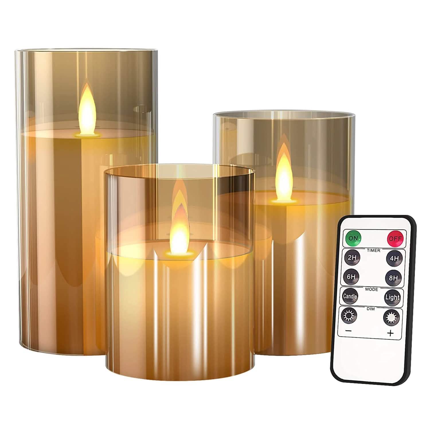 3-Pack: Flameless Battery Operated Candles Indoor Lighting - Tophatter Daily Deals