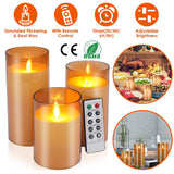 3-Pack: Flameless Battery Operated Candles Indoor Lighting - Tophatter Daily Deals