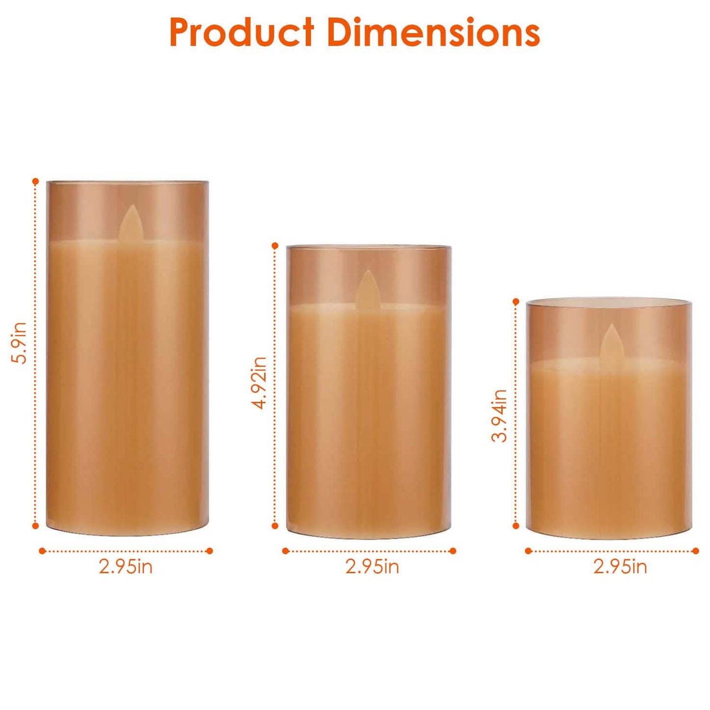 3-Pack: Flameless Battery Operated Candles Indoor Lighting - Tophatter Daily Deals