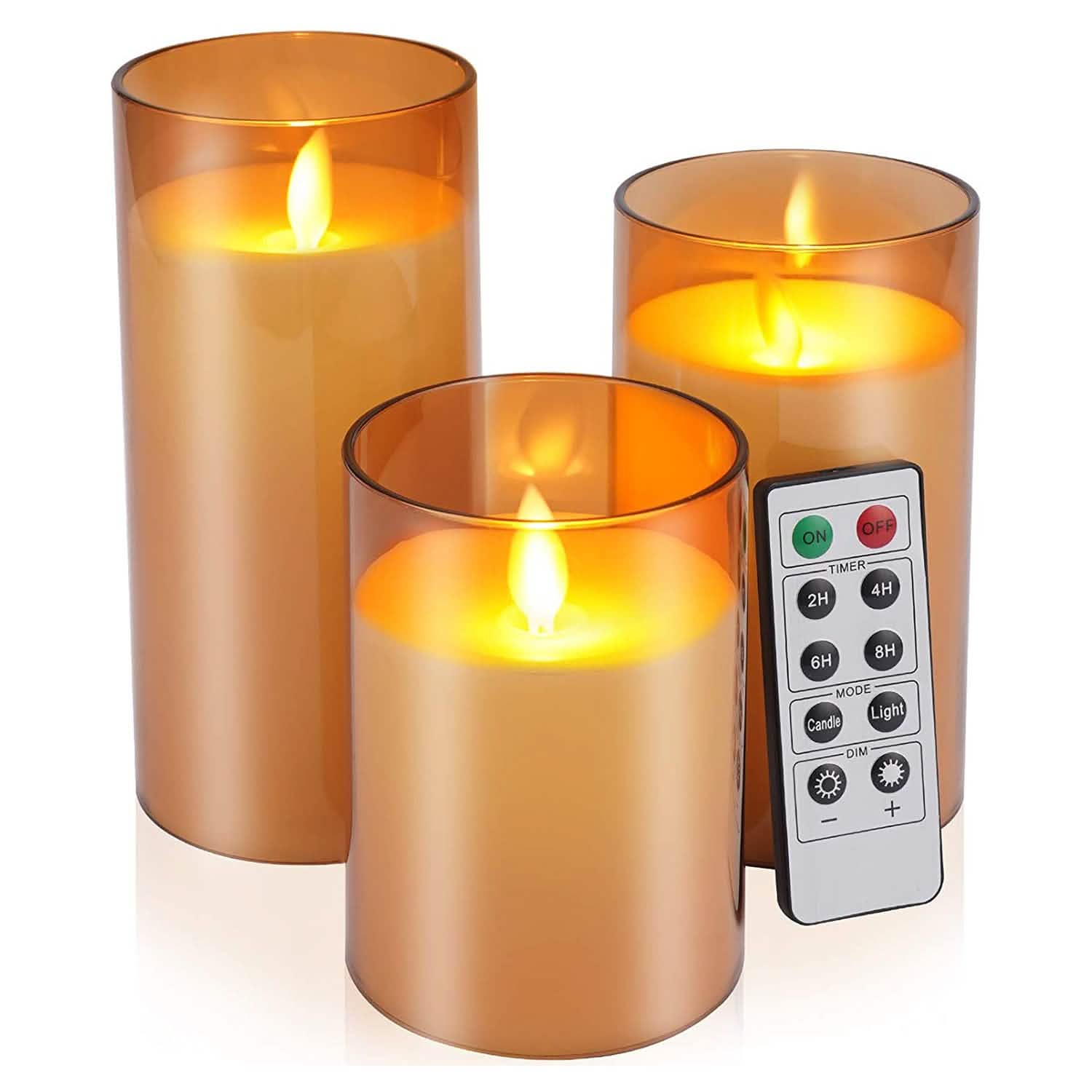 3-Pack: Flameless Battery Operated Candles Indoor Lighting - Tophatter Daily Deals