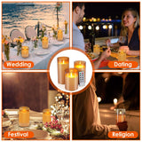 3-Pack: Flameless Battery Operated Candles Indoor Lighting - Tophatter Daily Deals