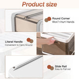 3-Pack: Foldable Storage Bin with Lid Stackable Plastic Closet Organizer Storage & Organization - Tophatter Daily Deals
