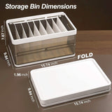 3-Pack: Foldable Storage Bin with Lid Stackable Plastic Closet Organizer Storage & Organization - Tophatter Daily Deals