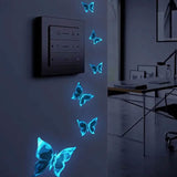 3-Pack: Glow In the Dark Butterfly Wall Stickers Furniture & Decor - Tophatter Daily Deals